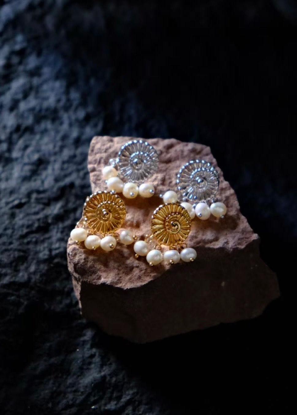 Helios Pearl Earrings