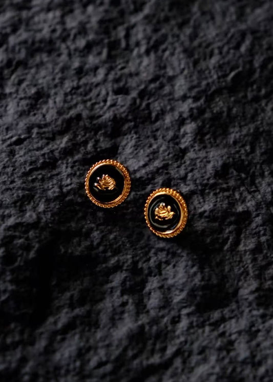 Midnight Rose Studs